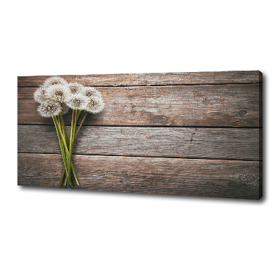 Cuadro canvas con impresión uv duradera horizontal madera de diente de león