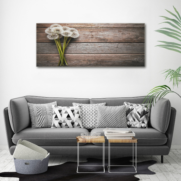Cuadro canvas con impresión uv duradera horizontal madera de diente de león