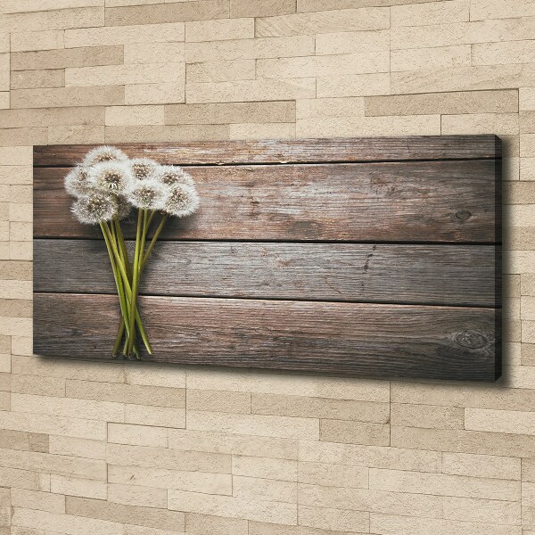 Cuadro canvas con impresión uv duradera horizontal madera de diente de león