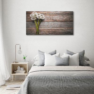 Cuadro canvas con impresión uv duradera horizontal madera de diente de león