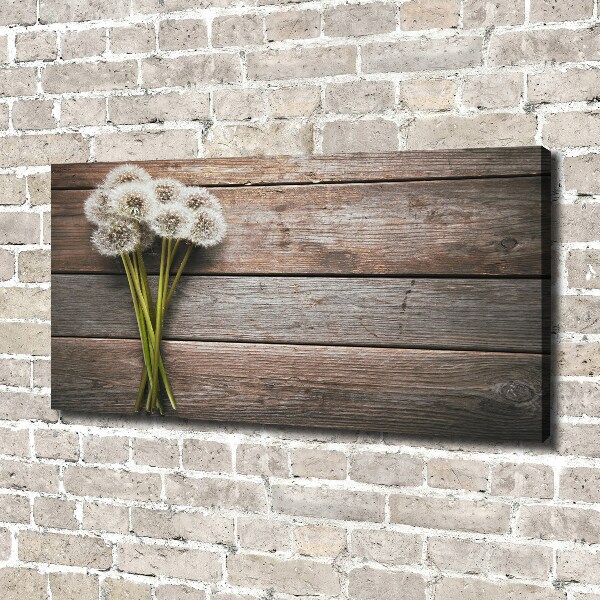 Cuadro canvas con impresión uv duradera horizontal madera de diente de león