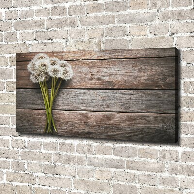 Cuadro canvas con impresión uv duradera horizontal madera de diente de león