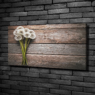 Cuadro canvas con impresión uv duradera horizontal madera de diente de león