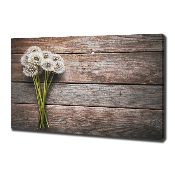 Cuadro canvas con impresión uv duradera horizontal madera de diente de león