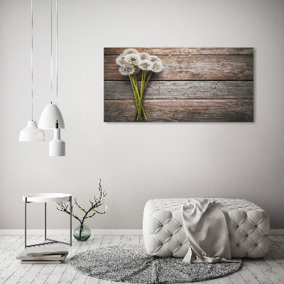 Cuadro canvas con impresión uv duradera horizontal madera de diente de león