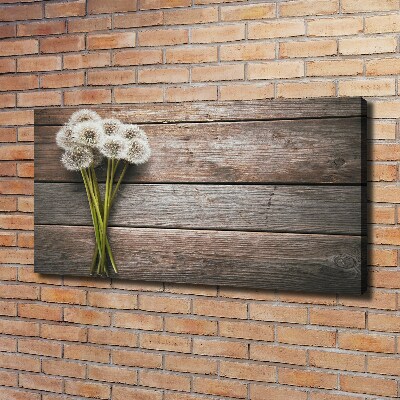 Cuadro canvas con impresión uv duradera horizontal madera de diente de león