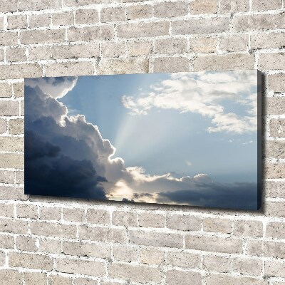 Cuadro canvas con impresión uv duradera horizontal Nubes en el cielo