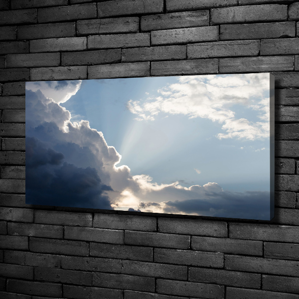 Cuadro canvas con impresión uv duradera horizontal Nubes en el cielo