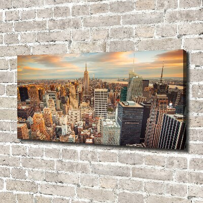 Foto en lienzo con acabado profesional horizontal Vista aérea de Nueva York