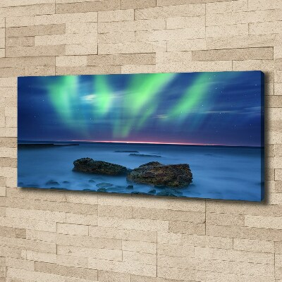 Cuadro canvas con impresión uv duradera horizontal Auroras boreales