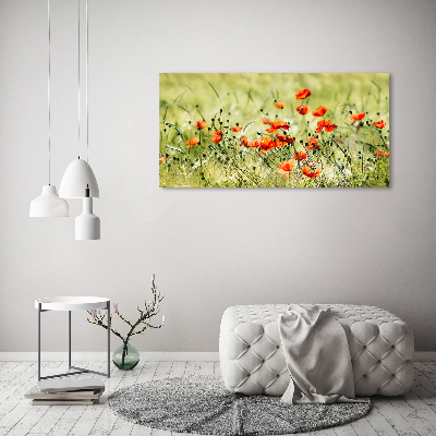 Cuadro canvas con impresión uv duradera horizontal Amapolas