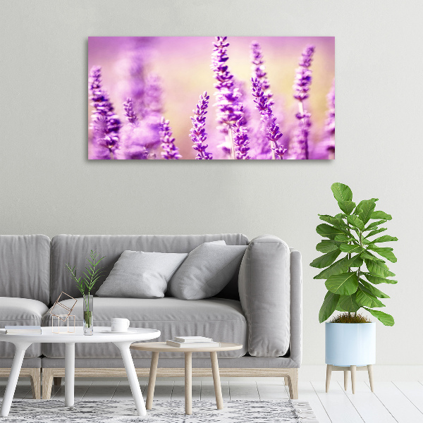 Cuadro canvas moderno de gran formato horizontal Lavanda