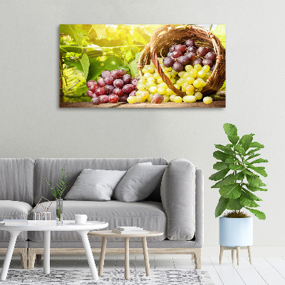 Foto en lienzo con acabado profesional horizontal Uvas en una cesta
