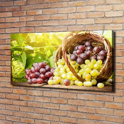 Foto en lienzo con acabado profesional horizontal Uvas en una cesta