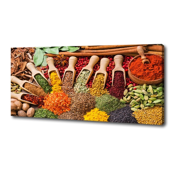 Cuadro canvas con impresión uv duradera horizontal Especias de colores