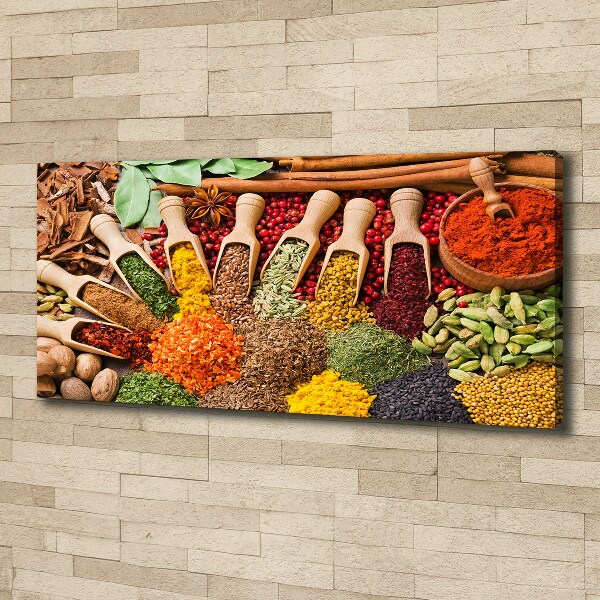 Cuadro canvas con impresión uv duradera horizontal Especias de colores