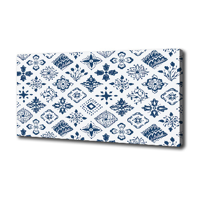 Cuadro canvas moderno de gran formato horizontal Patrón floral