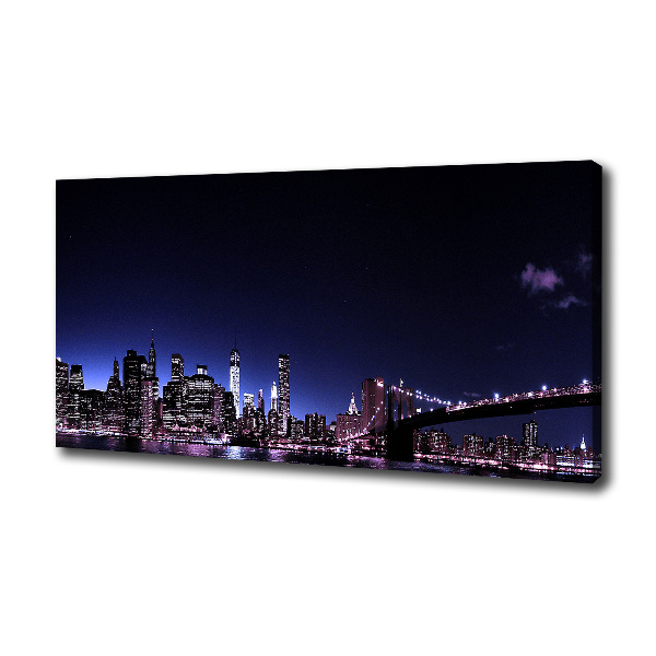 Cuadro canvas moderno de gran formato horizontal Puente de Brooklyn