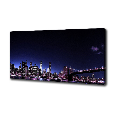 Cuadro canvas moderno de gran formato horizontal Puente de Brooklyn
