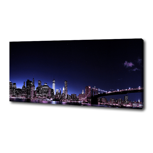 Cuadro canvas moderno de gran formato horizontal Puente de Brooklyn