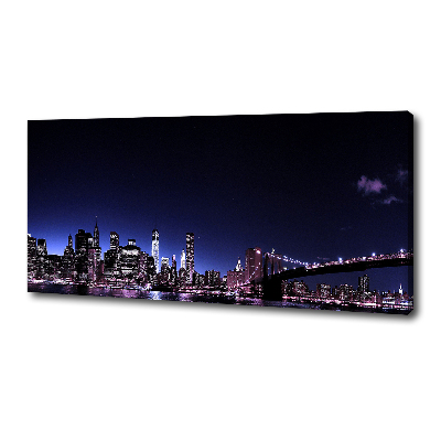 Cuadro canvas moderno de gran formato horizontal Puente de Brooklyn