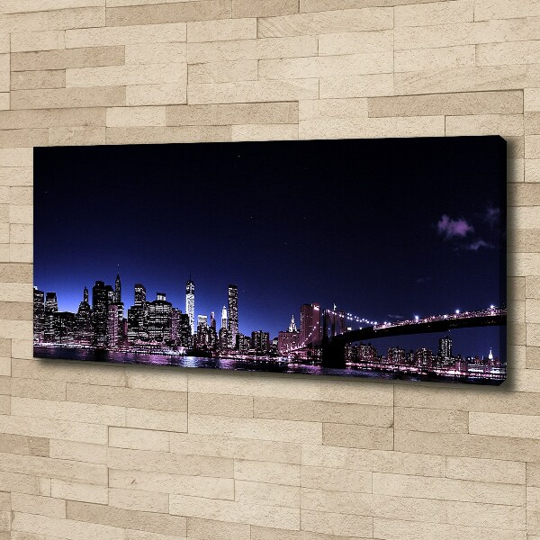 Cuadro canvas moderno de gran formato horizontal Puente de Brooklyn