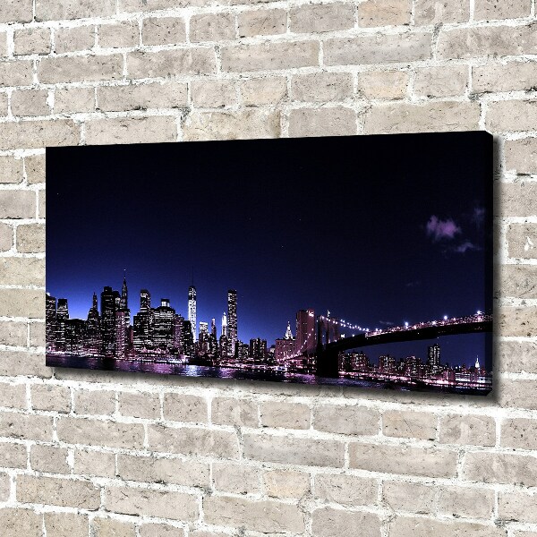 Cuadro canvas moderno de gran formato horizontal Puente de Brooklyn