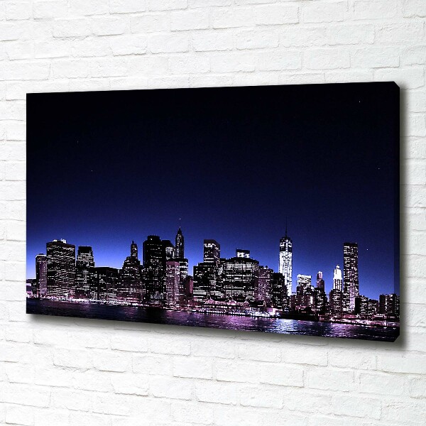 Cuadro canvas moderno de gran formato horizontal Puente de Brooklyn