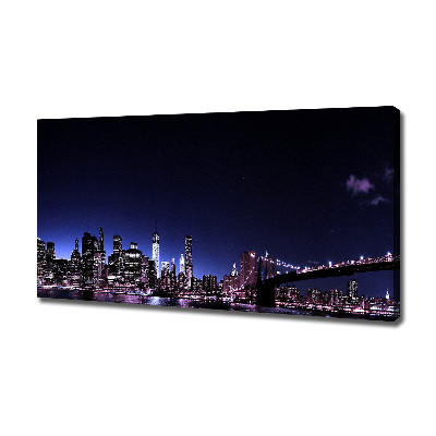 Cuadro canvas moderno de gran formato horizontal Puente de Brooklyn