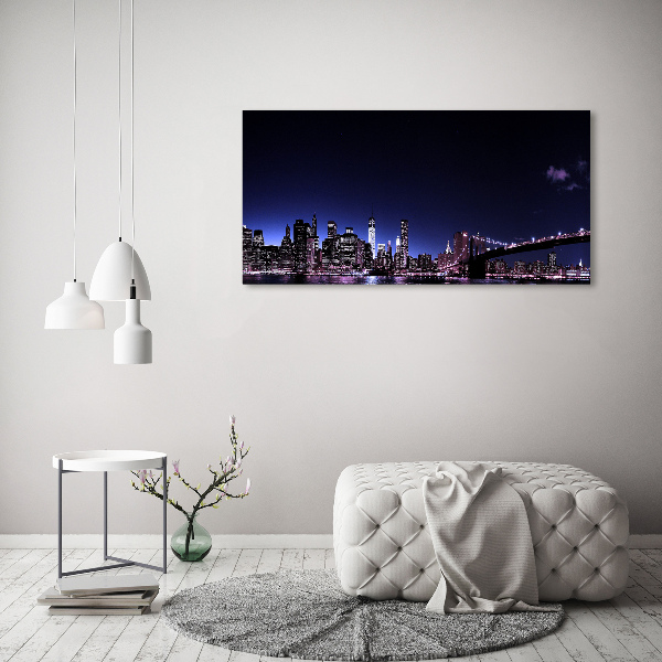 Cuadro canvas moderno de gran formato horizontal Puente de Brooklyn