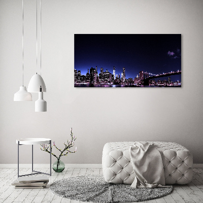 Cuadro canvas moderno de gran formato horizontal Puente de Brooklyn