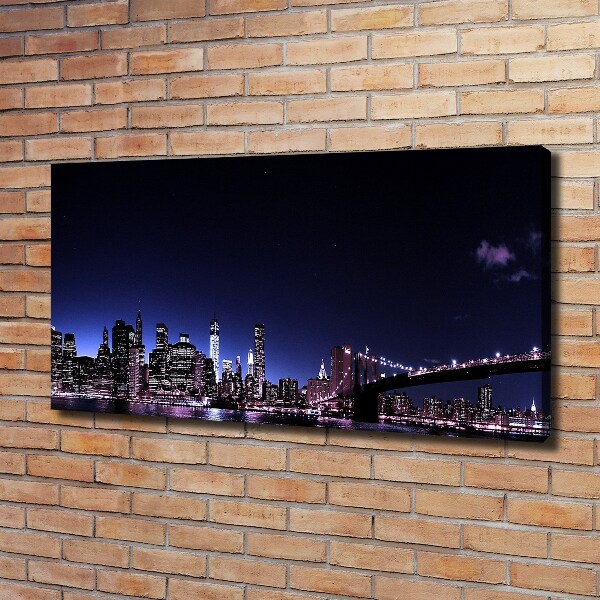 Cuadro canvas moderno de gran formato horizontal Puente de Brooklyn