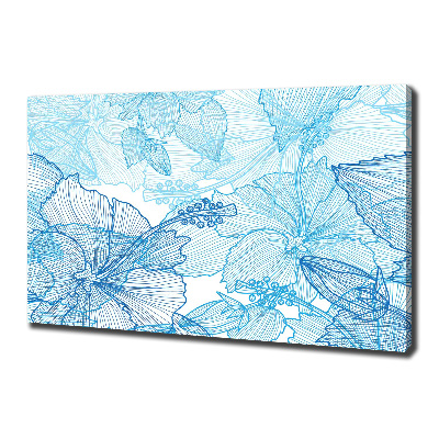 Fotocuadro en lienzo de alta calidad horizontal flores hawaianas