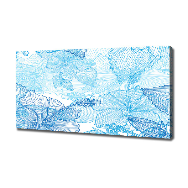 Fotocuadro en lienzo de alta calidad horizontal flores hawaianas