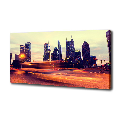 Foto en lienzo con acabado profesional horizontal Shanghái de noche