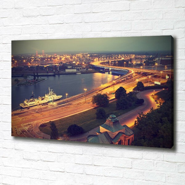 Cuadro canvas con impresión uv duradera horizontal Szczecin, Polonia