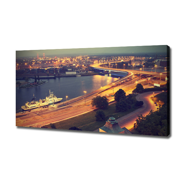Cuadro canvas con impresión uv duradera horizontal Szczecin, Polonia