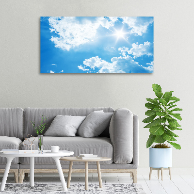 Cuadro canvas con impresión uv duradera horizontal Nubes en el cielo