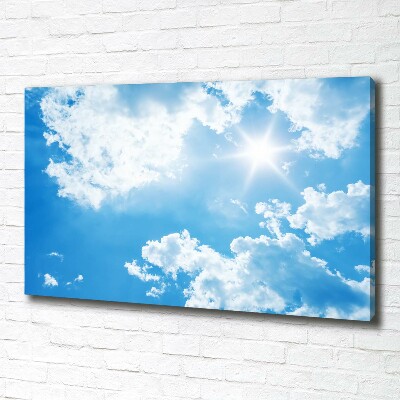 Cuadro canvas con impresión uv duradera horizontal Nubes en el cielo