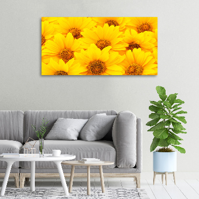 Fotocuadro en lienzo de alta calidad horizontal Girasoles