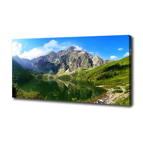 Fotocuadro en lienzo de alta calidad horizontal El ojo de mar de los montes Tatra