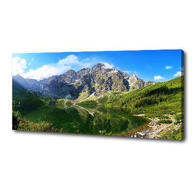 Fotocuadro en lienzo de alta calidad horizontal El ojo de mar de los montes Tatra