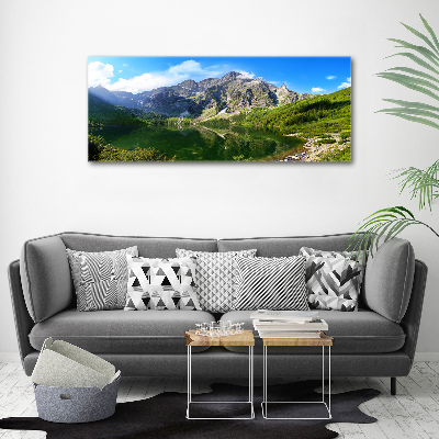 Fotocuadro en lienzo de alta calidad horizontal El ojo de mar de los montes Tatra