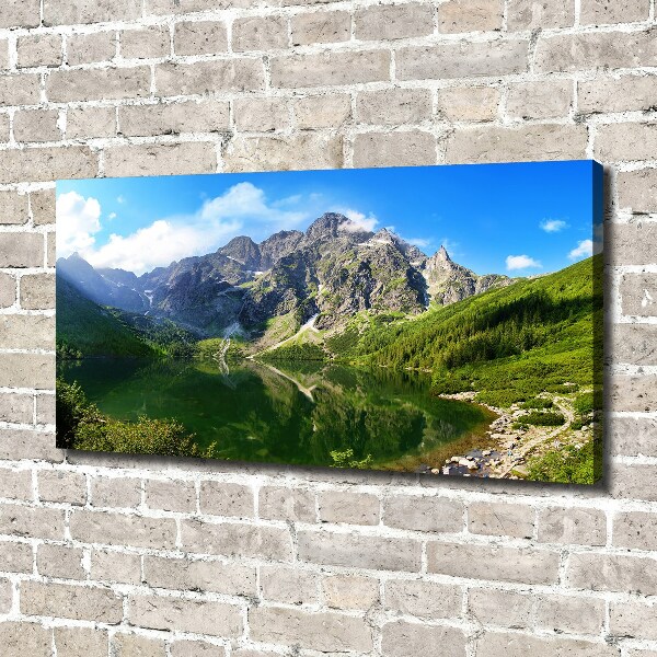Fotocuadro en lienzo de alta calidad horizontal El ojo de mar de los montes Tatra