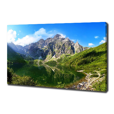 Fotocuadro en lienzo de alta calidad horizontal El ojo de mar de los montes Tatra