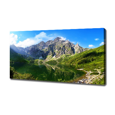 Fotocuadro en lienzo de alta calidad horizontal El ojo de mar de los montes Tatra