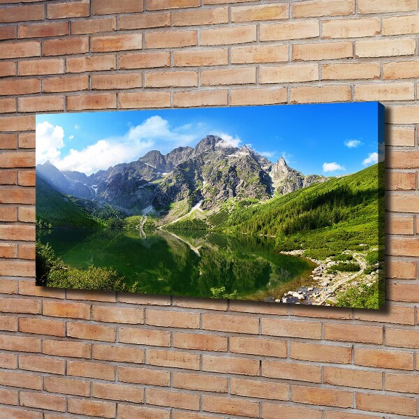 Fotocuadro en lienzo de alta calidad horizontal El ojo de mar de los montes Tatra