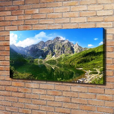 Fotocuadro en lienzo de alta calidad horizontal El ojo de mar de los montes Tatra