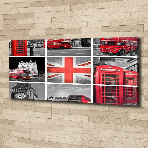 Fotocuadro en lienzo de alta calidad horizontal Collage de Londres