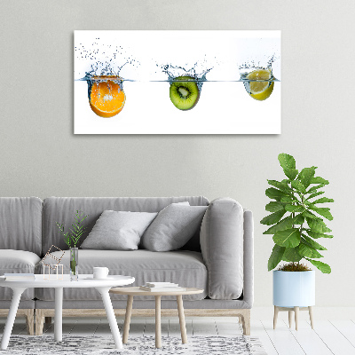 Fotocuadro en lienzo de alta calidad horizontal Frutas bajo el agua
